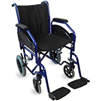 Mobiclinic- Modelo Maestranza- Silla de ruedas ortopédica- Plegable- para minusválidos- de Acero- freno en manetas…